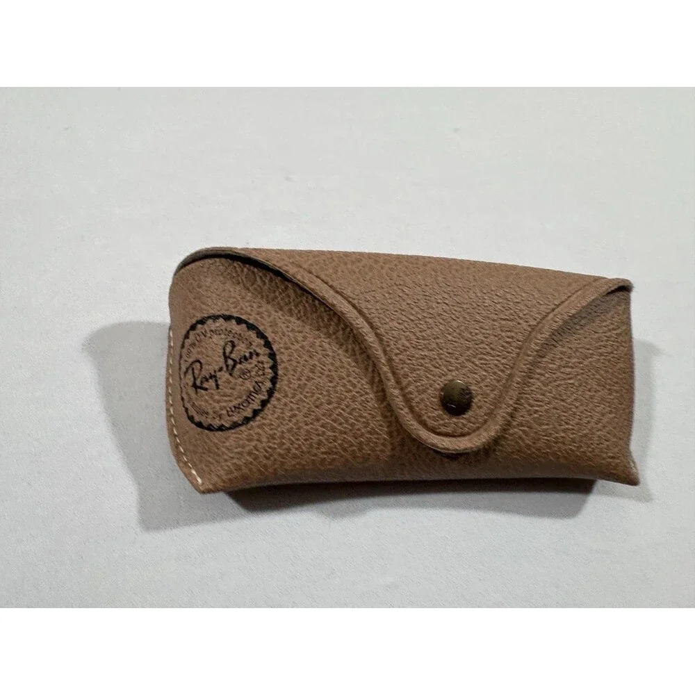 Ray Ban Eyeglasses Brown Tan Sunglasses Carry Case Protective Pleather Grain